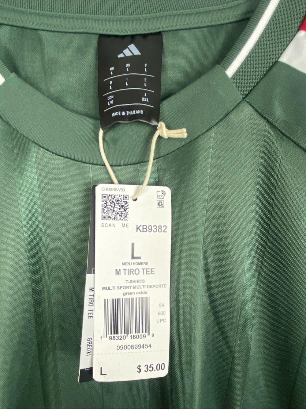 NWT Adidas Sportswear Men's Trio Tee Large - Picture 4 of 4
